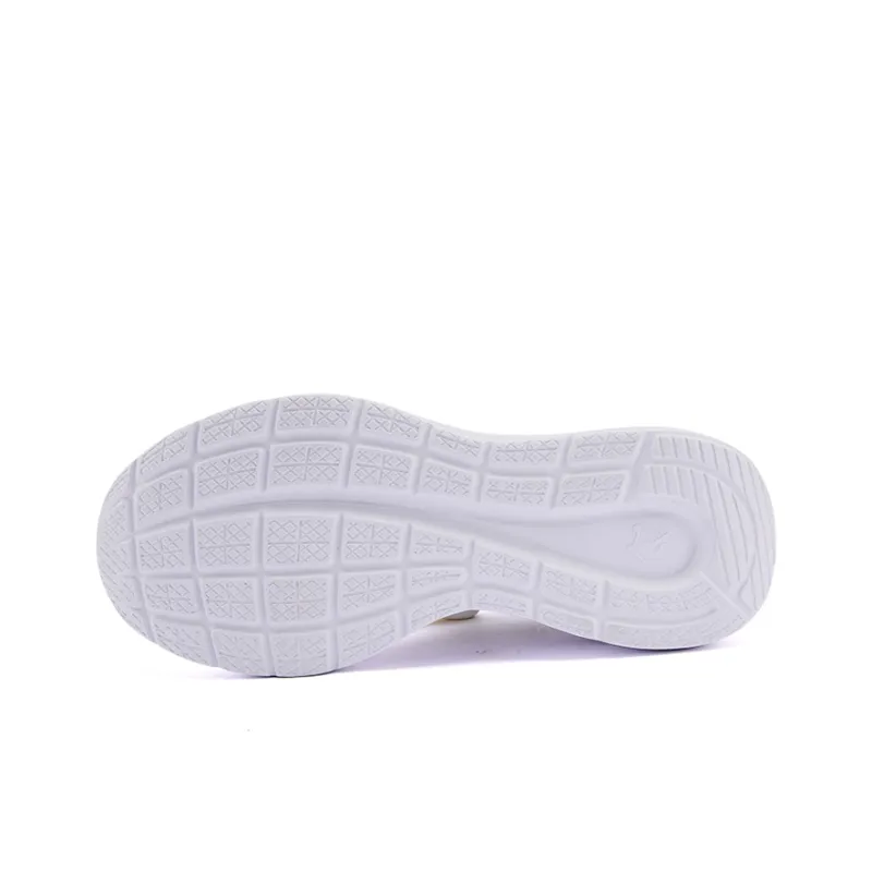 QIAODAN Breaking Wind Durable Breathable Lightweight Low Top Running Shoes Men's White Black-4