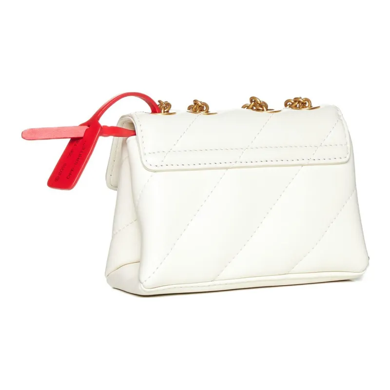 OFF WHITE Leather Crossbody Bag, Shoulder Bag Women's Ecru-2