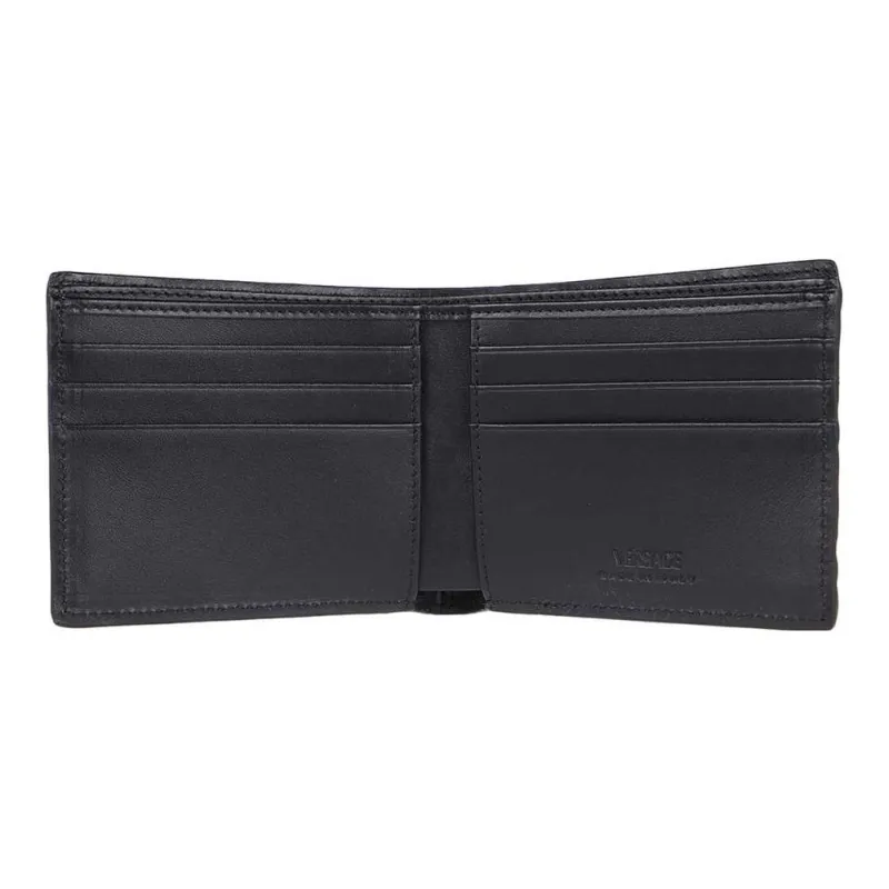 FANSIZHE Cow Leather Card Holder, Wallet Men's Black-3