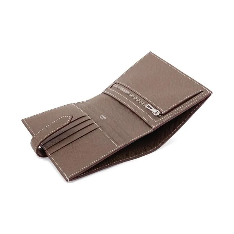 HERMES Bearn Compact Wallet Brown-3