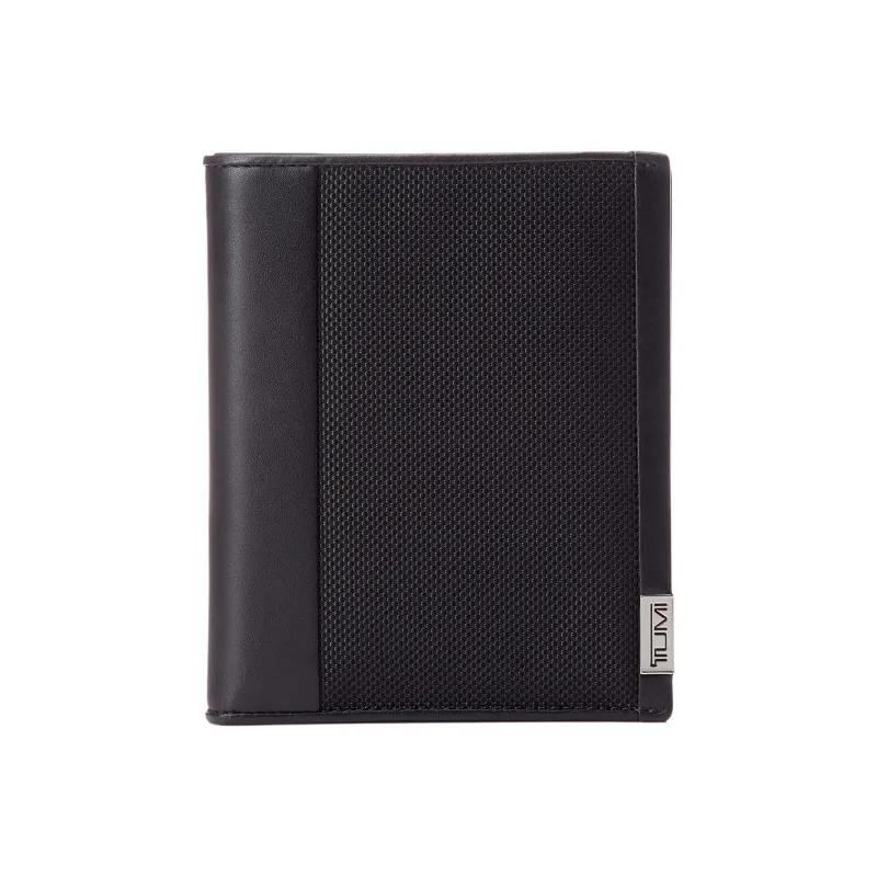 TUMI Leather Passport Case Card Holder Wallet Men's Black-0