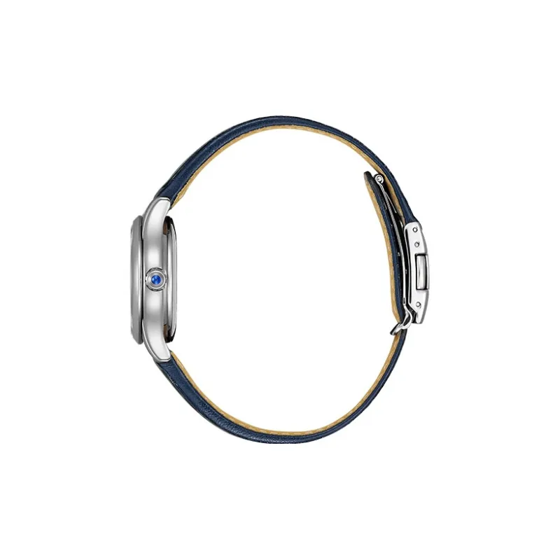 CITIZEN Mechanical Movement Cowhide Strap Watch Women's Watch Blue Dial-3