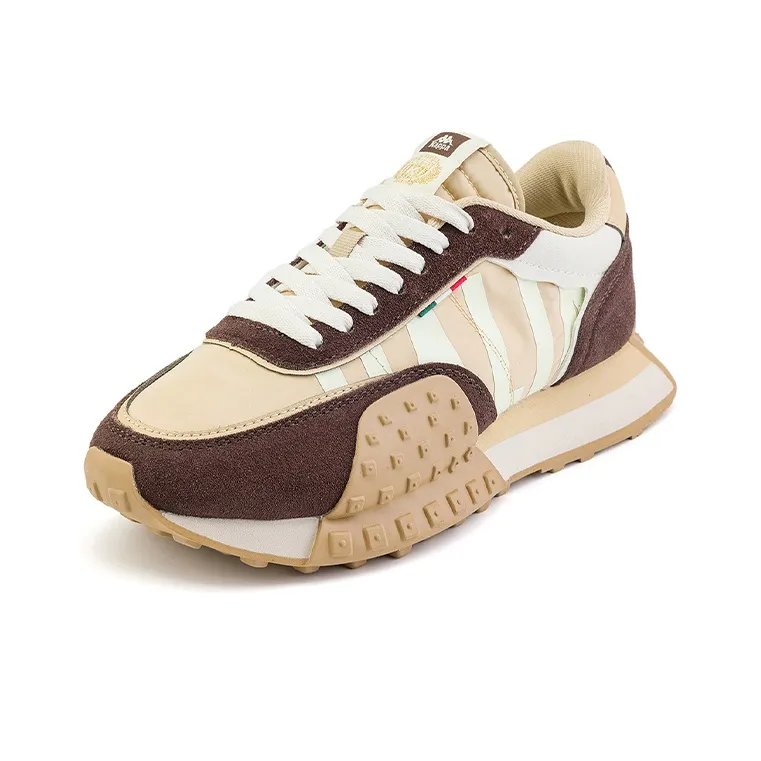Kappa Anti Slip And Wear Resistant Lightweight Low Top Casual Running Shoes Unisex Gray Brown-1