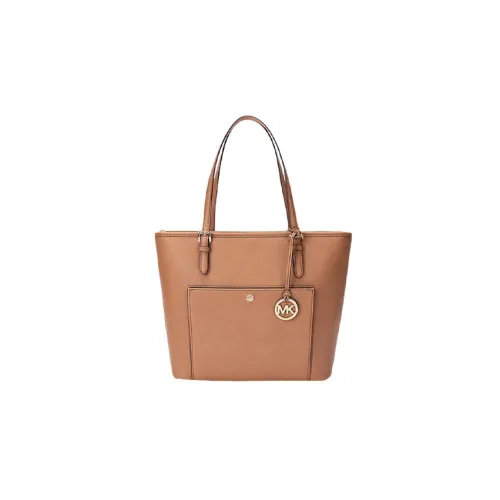 MICHAEL KORS Jet Set Leather detail Bag Shopping Bag Handbag Large Size Women's Brown