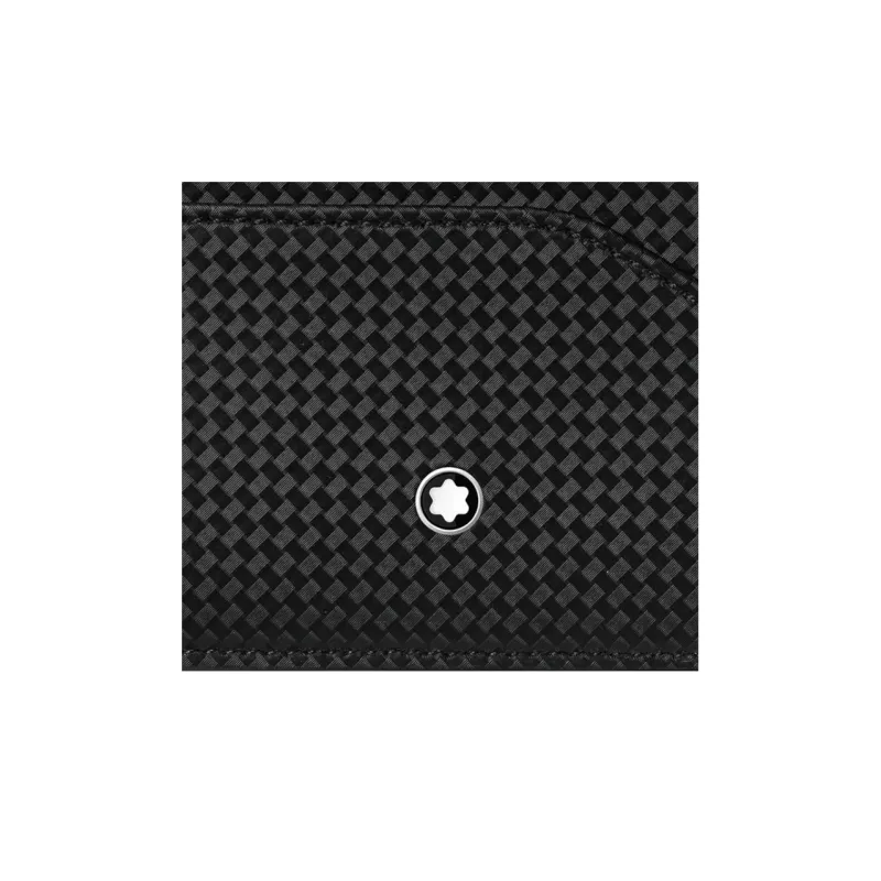 MONTBLANC Leather Card Clip Money Clip Card Holder Men's Black-5