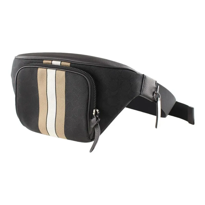 COACH Thompson Canvas Crossbody Bag Sling Bag Fanny Pack Large Size Men's Black-2