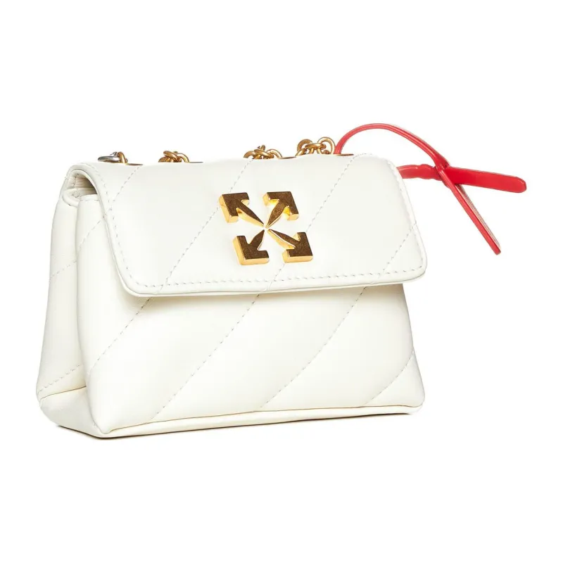 OFF WHITE Leather Crossbody Bag, Shoulder Bag Women's Ecru-1