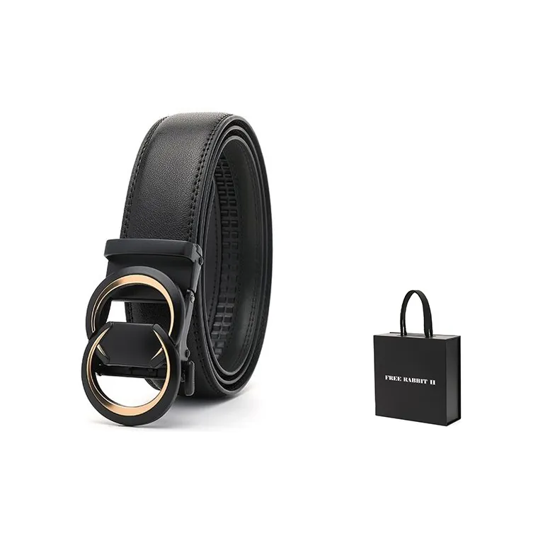 FREE RABBITⅡ Double Ring Interlocking Business Automatic Buckle Cow Leather Leather Belts Men's-7
