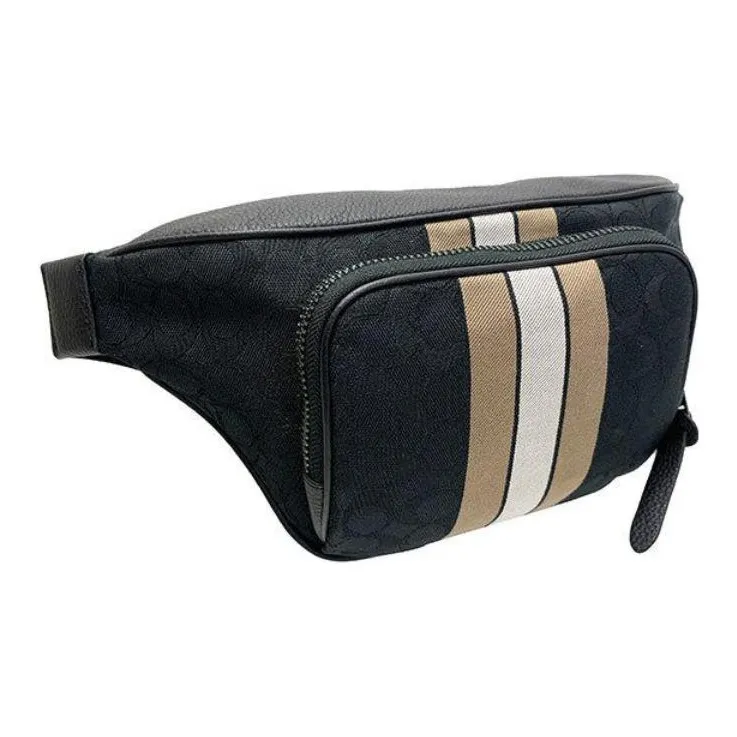 COACH Thompson Canvas Crossbody Bag Sling Bag Fanny Pack Large Size Men's Black-1