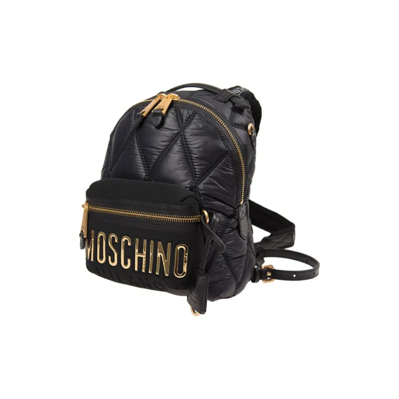 MOSCHINO Nylon Fabric Backpack Large Size Women's Black-1