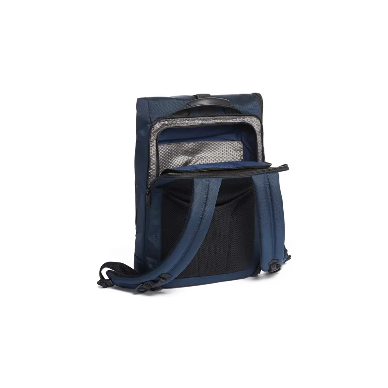 TUMI Alpha Bravo Nylon And Leather Travel Bags Backpack Men's Marine-3