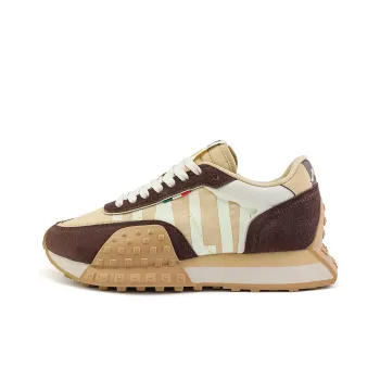 Kappa Anti Slip And Wear Resistant Lightweight Low Top Casual Running Shoes Unisex Gray Brown