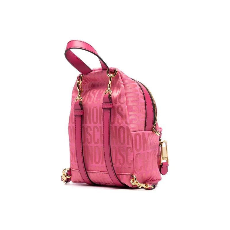 MOSCHINO Cotton With Polyester Backpack Women's Fuchsia-3