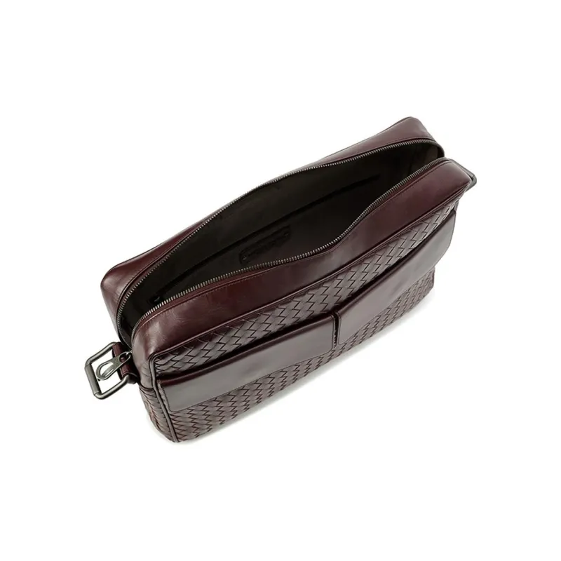 Bottega Veneta Leather Shoulder Bag Large Size Men's Brown-1