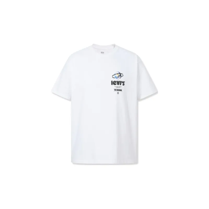 Levi's Men's Graphic Logo Crewneck T Shirt White-1