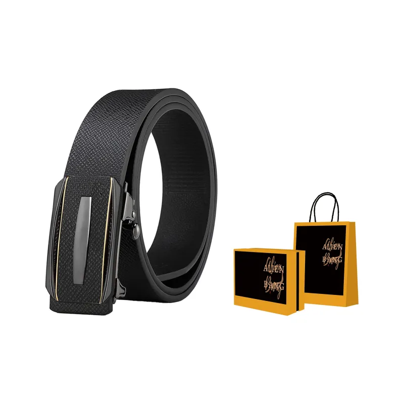ALIEN BANG Cow Leather Leather Belts Men's 3.3CM-1