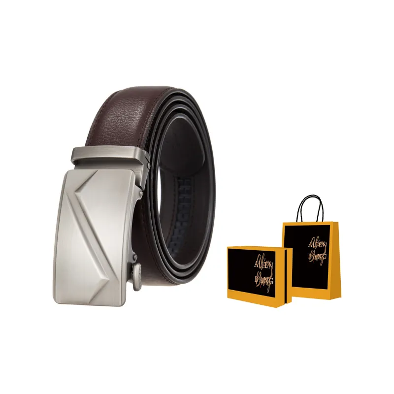 ALIEN BANG Cow Leather Leather Belts Men's 3.5CM-3