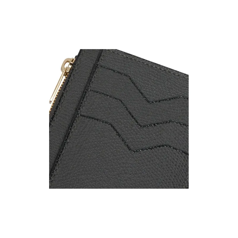 Valextra Calfskin Coin Purse, Card Holder Men's Smoke Gray-2