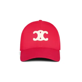 CELINE Triomphe Baseball Caps Women's Rose Red