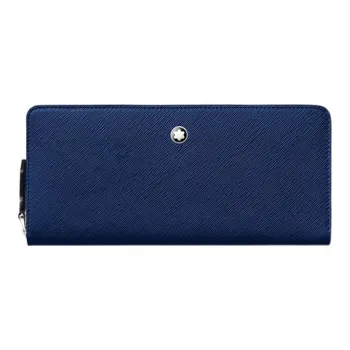 MONTBLANC Cow Leather Cell Phone Pouch Men's Midnight Blue