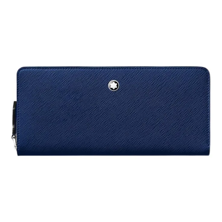 MONTBLANC Cow Leather Cell Phone Pouch Men's Midnight Blue-0