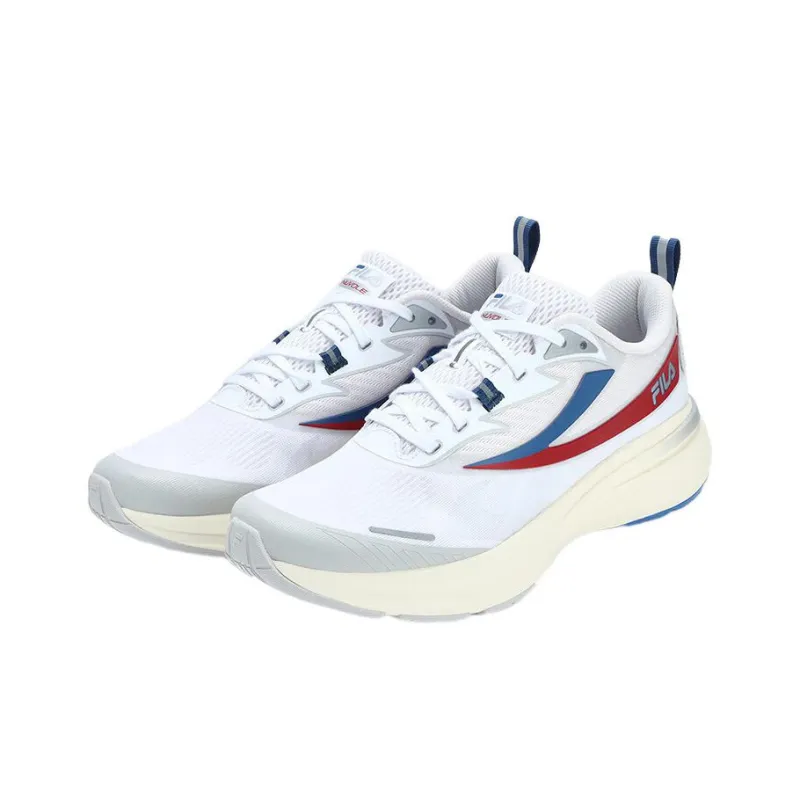 FILA NUVOLE Anti Slip Wear Resistant Low Top Running Shoes Men's White Gray-2