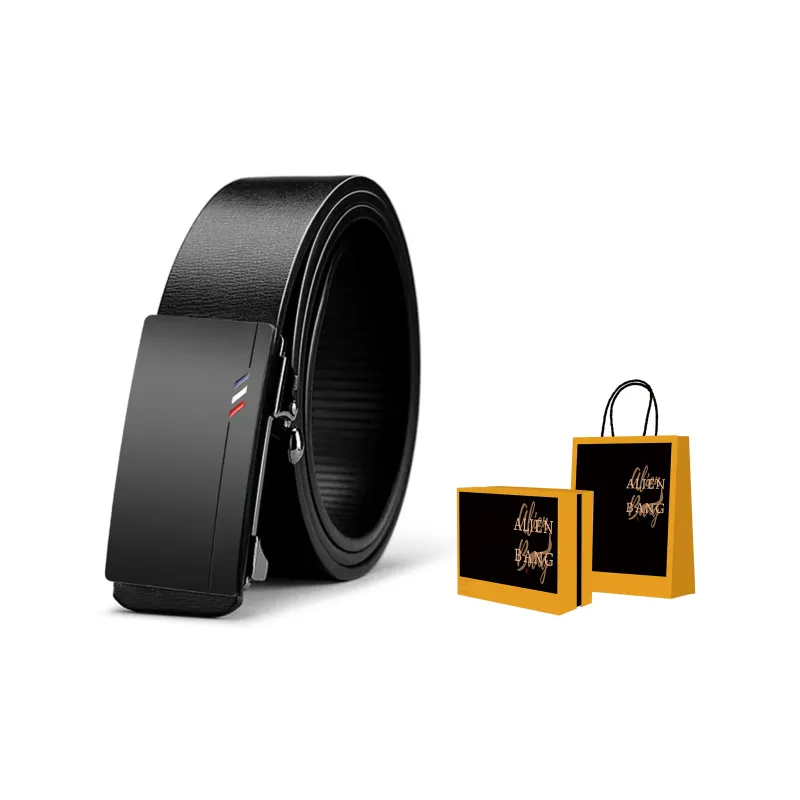 ALIEN BANG Cow Leather Leather Belts Men's 3.5CM-1