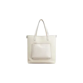 TOD'S Leather Tote Bag Shopping Bag Shoulder Bag Handbag Medium Size Men's White