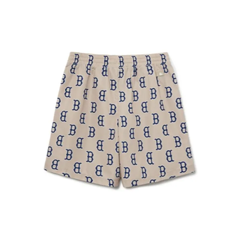 MLB Red Sox Sports Shorts Unisex Light Beige-1
