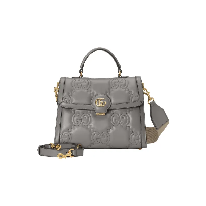 GUCCI GG Matelassé Leather Controller Wine God Bag Shoulder Bags Handbags Small Size Women's Gray-2