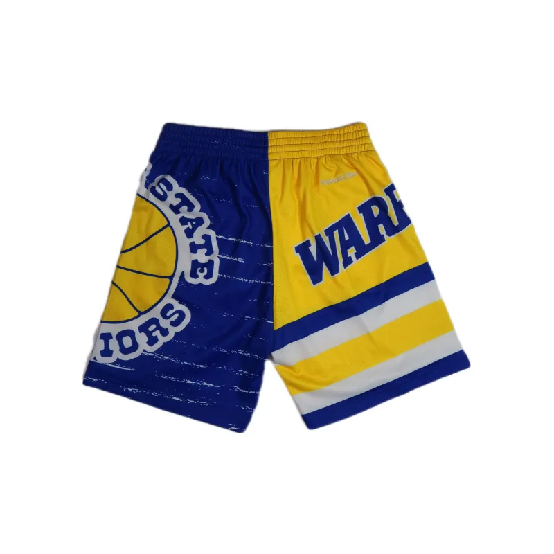 Mitchell & Ness Basketball Shorts Men's Yellow Blue-1