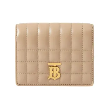 Burberry Lola Lola Bag Lambskin Wallet Small Size Women's Wheat Beige