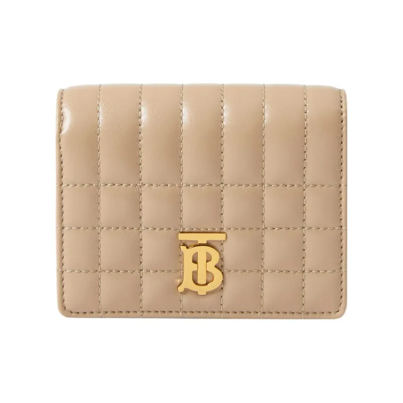 Burberry Lola Lola Bag Lambskin Wallet Small Size Women's Wheat Beige-0