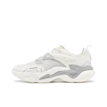 XTEP Red Flame TD Anti Slip And Wear Resistant Breathable Low Top Sports Casual Shoes Women's White Gray
