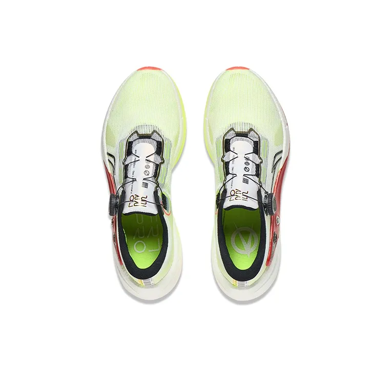 LiNing Furious Rider 7.0 PRO Breathable Low Top Casual Running Shoes Men's White Green Yellow-2