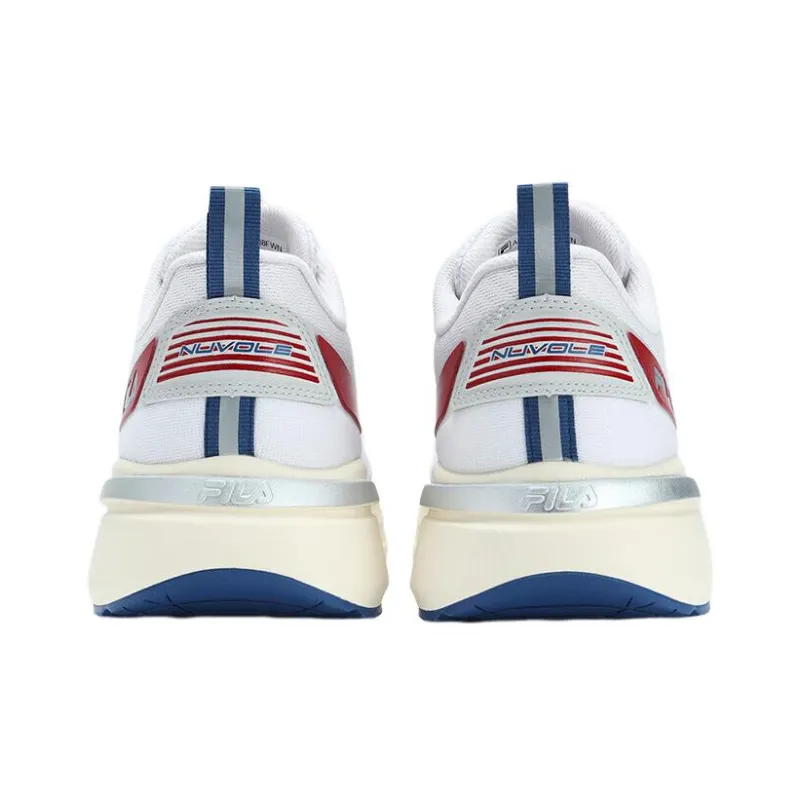 FILA NUVOLE Anti Slip Wear Resistant Low Top Running Shoes Men's White Gray-3