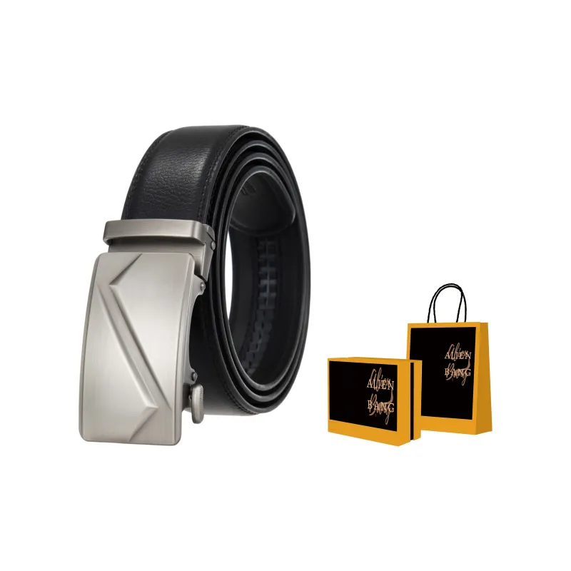 ALIEN BANG Cow Leather Leather Belts Men's 3.5CM-2