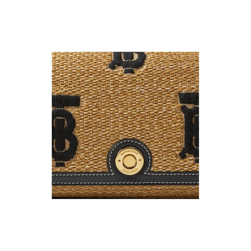 Burberry Top Handle Note Bag Natural/Black-4
