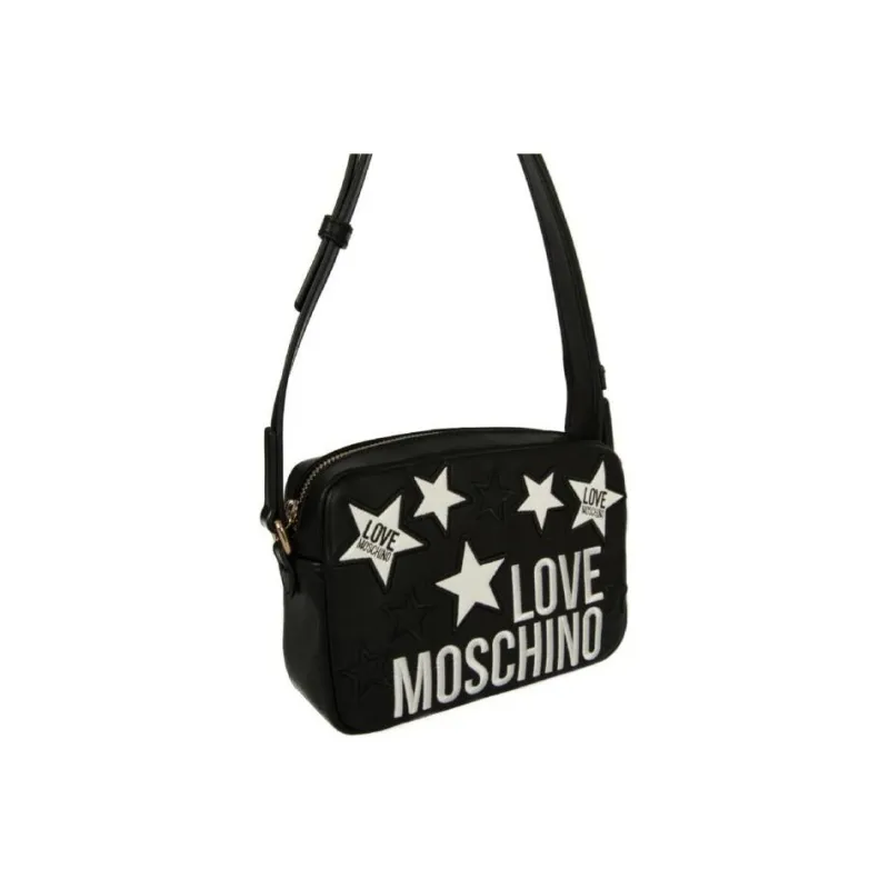 LOVE MOSCHINO Polyurethane Crossbody Bag, Shoulder Bag Women's Black-4