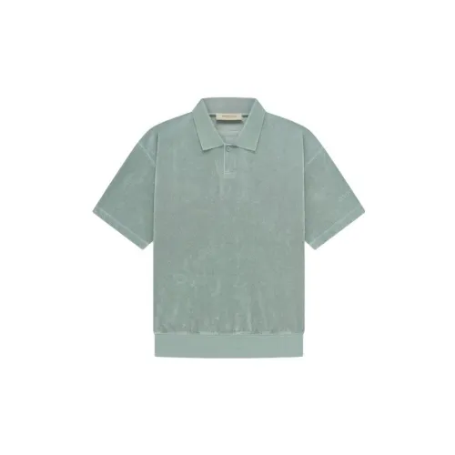 Fear Of God Essentials Drop2 SS23 Polo Shirts Men Haze Blue