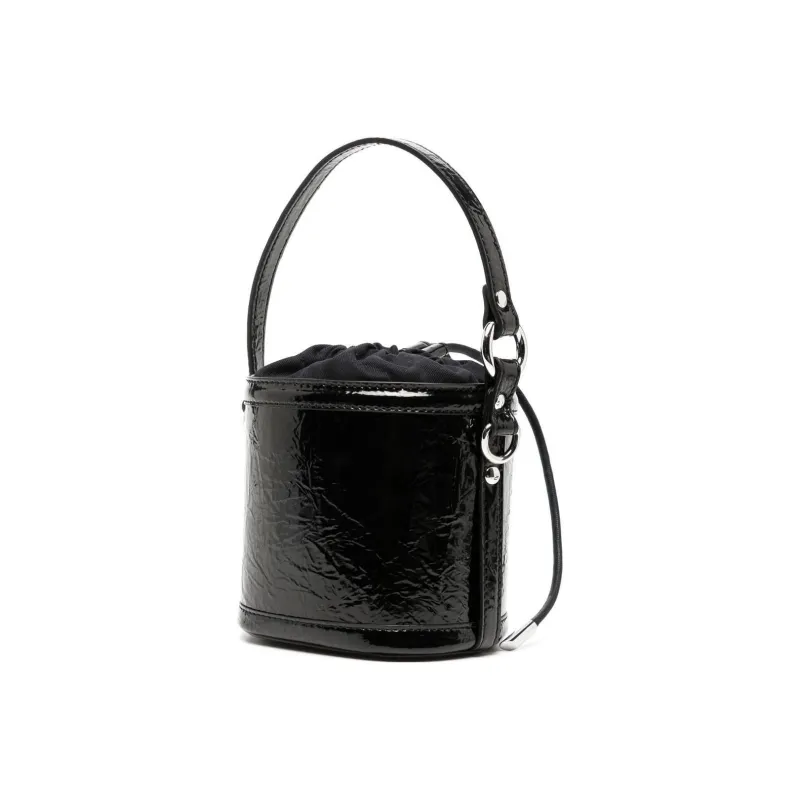 Vivienne Westwood DAISY Calfskin Bucket Bag, Shoulder Bag, Crossbody Bag, Handbag Women's Black-3