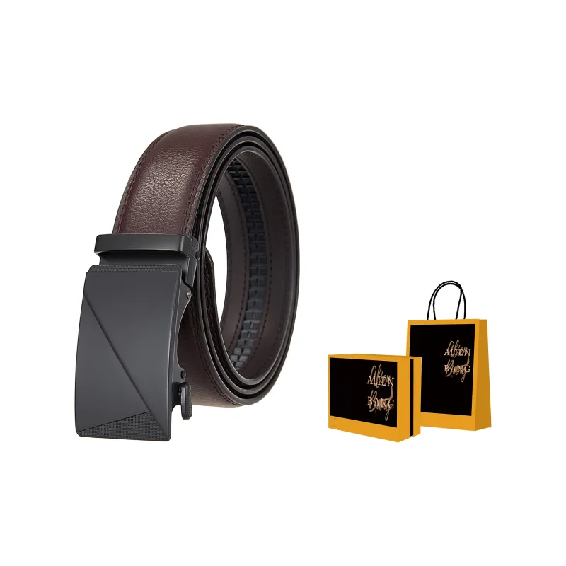 ALIEN BANG Cow Leather Leather Belts Men's 3.5CM-1