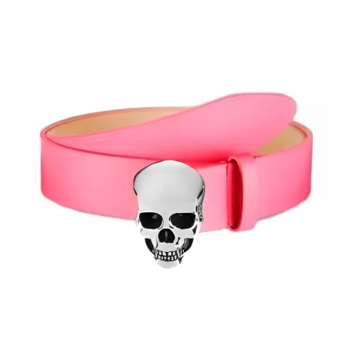 Alexander McQueen Leather Belts Men Pink