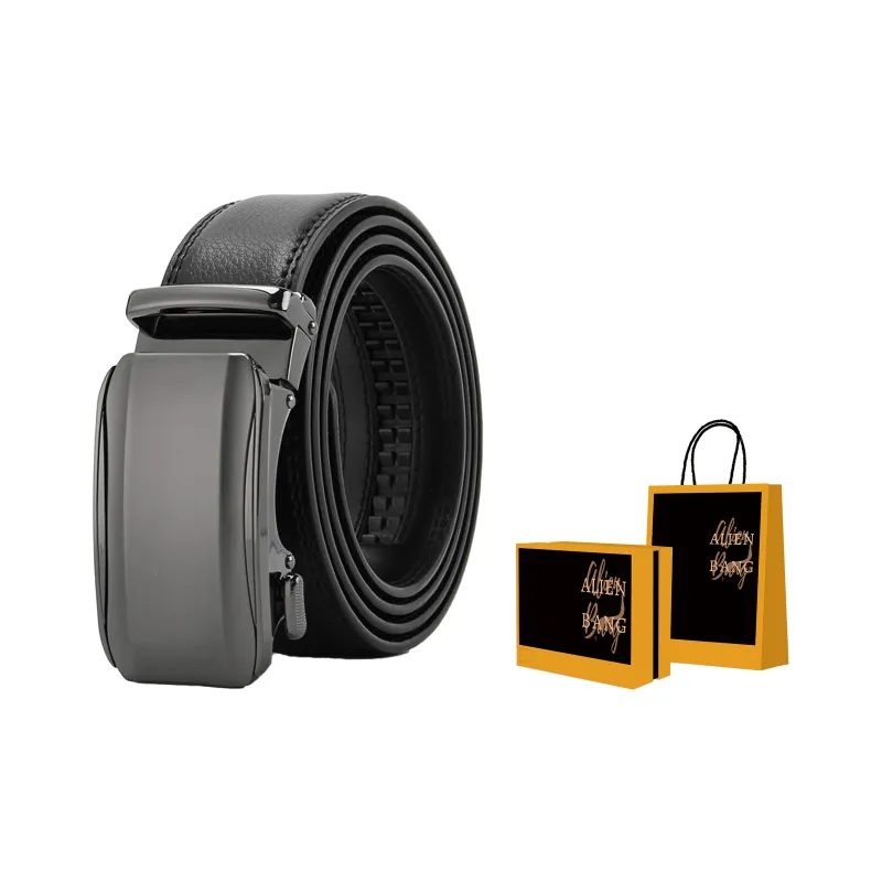 ALIEN BANG Cow Leather Leather Belts Men's 3.5CM-1