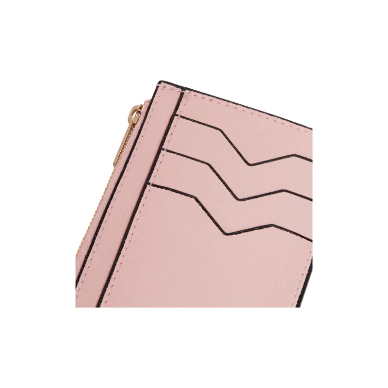 Valextra Calfskin Coin Purse, Card Holder Women's Pink Peony-3