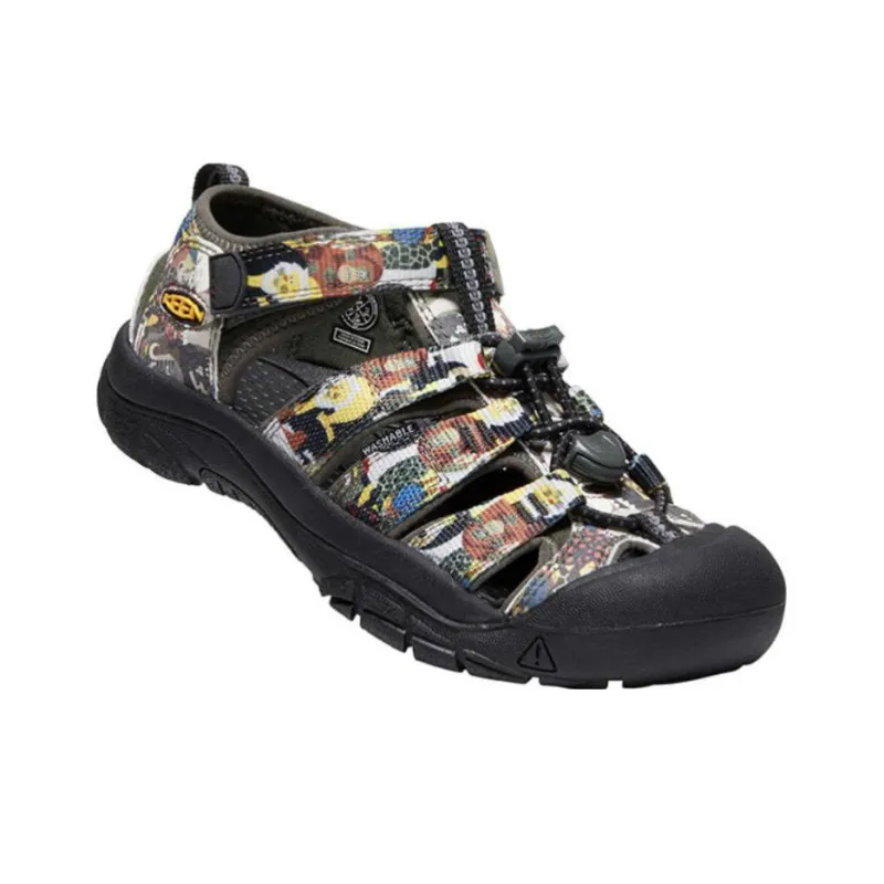 KEEN Newport Retro Abrasion-Resistant River Trekking Shoes Men's Printed Pattern Green/Black-4
