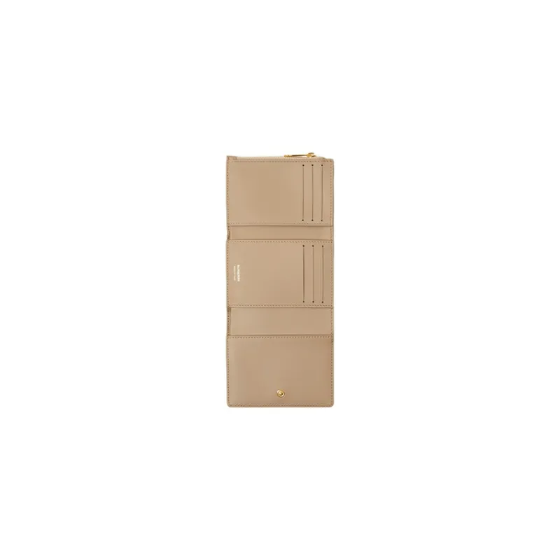 Burberry Lola Lola Bag Lambskin Wallet Small Size Women's Wheat Beige-3
