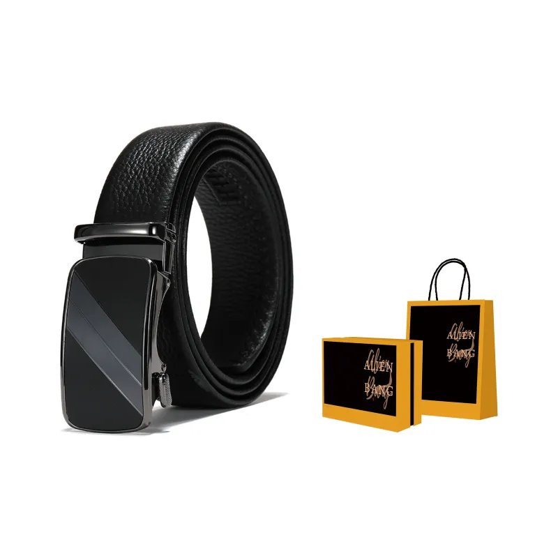 ALIEN BANG Cow Leather Leather Belts Men's 3.5CM-1