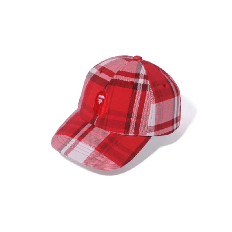 A BATHING APE Check Gift Ape Head Cap-1