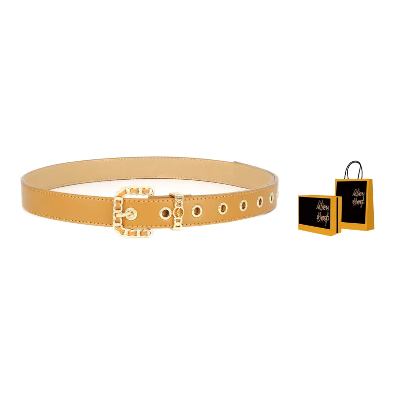 ALIEN BANG Cow Leather Leather Belts Women's 2.5CM-1